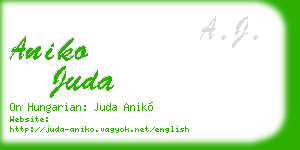 aniko juda business card